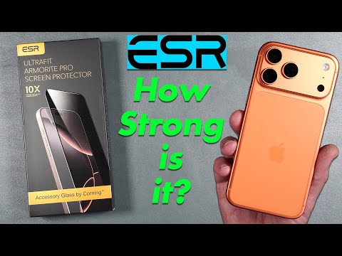 Видео: Защитное стекло Armorite Pro для iPhone 17 Pro Max ESR — протестировано на устойчивость к падения...