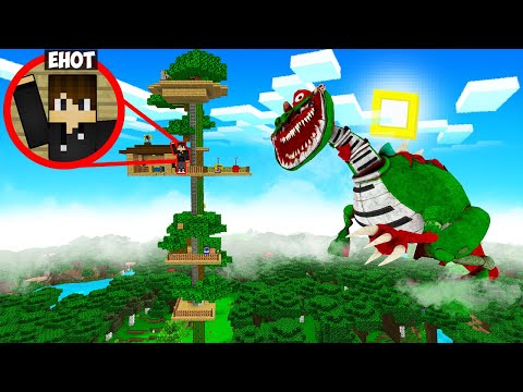 Видео: ПИАНОЗАВР НАПАЛ НА НАШ ДОМ НА ДЕРЕВЕ В МАЙНКРАФТ! ЕНОТИК И ФИАЛКА PIANOSAURUS MINECRAFT