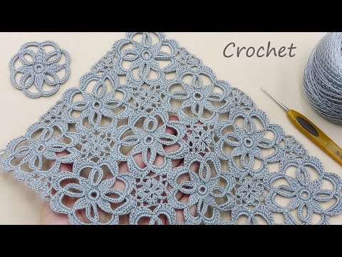 Видео: Ажурный КВАДРАТНЫЙ МОТИВ вязание крючком Easy Crochet square motifs