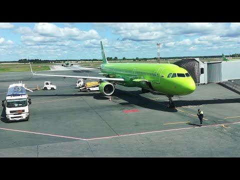 Видео: Взлёт из Новосибирска(Толмачево) Airbus A321 S7 Airlines VP-BPC