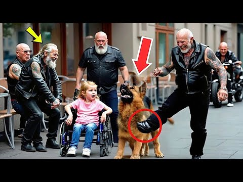 Видео: Байкер пнул овчарку девочки ради шутки — он не знал, что это служебная собака её отца!