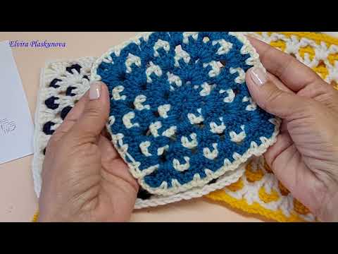 Видео: ВЯЖЕМ ПЛЕД КРЮЧКОМ. Двухцветный узор крючком для пледа, пледика, наволочки...