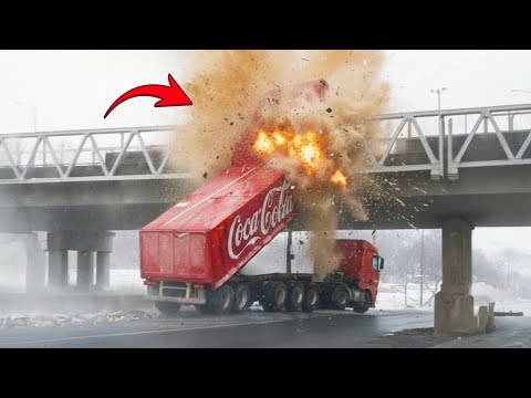 Видео: Идиоты в грузовиках вас шокируют, а их нелепые маневры невероятны #198