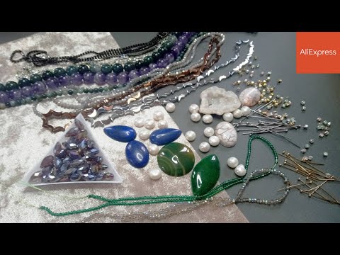 Видео: Жемчуг, натуральные камни и фурнитура с AliExpress