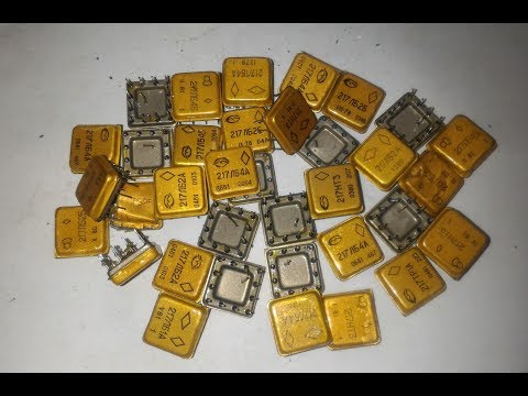 Видео: Золото с микросхем 217ой серии (субтитры) / Gold from microcircuit of the 217th series (subtitles)