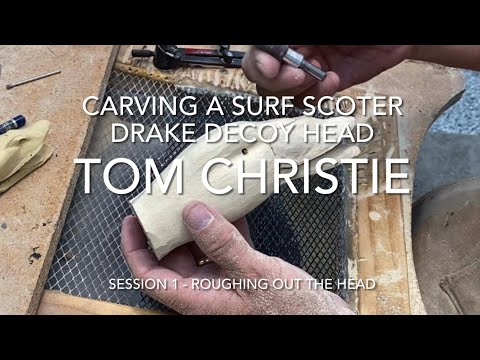 Видео: Вырезание головы чучела турпана-селезня — Сессия 1. Черновая обработка головы