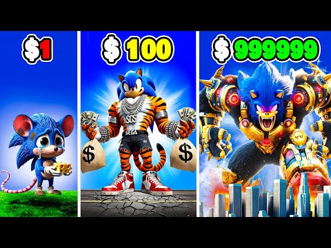 Видео: SONIC Animals от 1 до 1 000 000 долларов