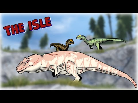 Видео: THE ISLE - Дилофозавр крутит сальтухи перед Гиганотозавром!