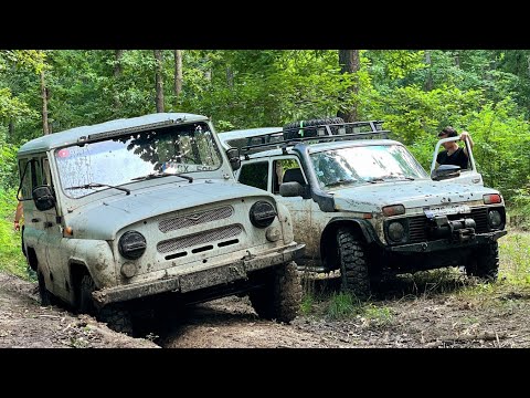 Видео: Дизельный и Бензиновый Уаз против Сузуки и Нивы! Оффроад Битва!