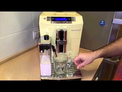 Видео: Кофемашина DeLonghi PrimaDonna S ECAM 26.455 YEB - приготовление кофе Латте