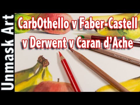 Видео: Обзор и демонстрация пастельного карандаша | Carbothello v Faber-Castell v Derwent v Caran d'Ache