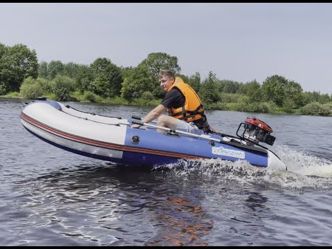 Видео: Тест лодочного мотора с двигателем от газонокосилки (Loncin 5 л.с.) Обзор, покатушки, крутые советы.