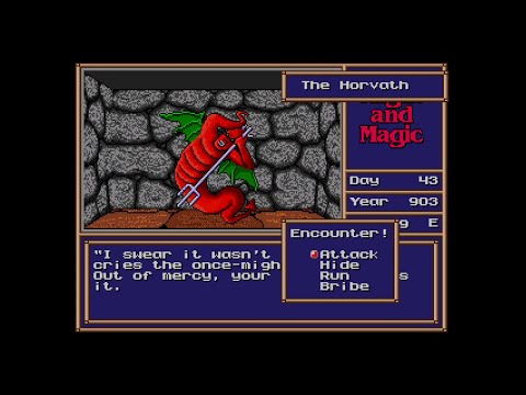 Видео: Пещера друидов. Ужасный Хорват. Might and Magic II: Gates to Another World #43