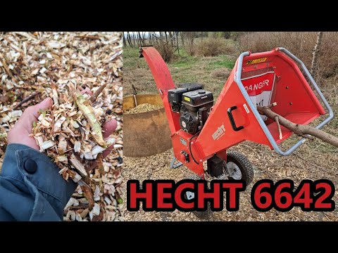 Видео: Дробене на клони с Hecht 6642 | Wood chipping with Hecht 6642 - 420 cc / 12hp