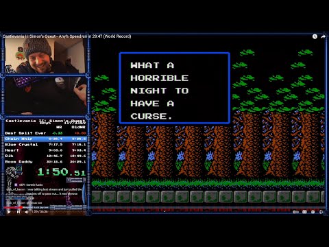 Видео: Castlevania II: Simon's Quest — любой % скорости прохождения за 29:47 (мировой рекорд)