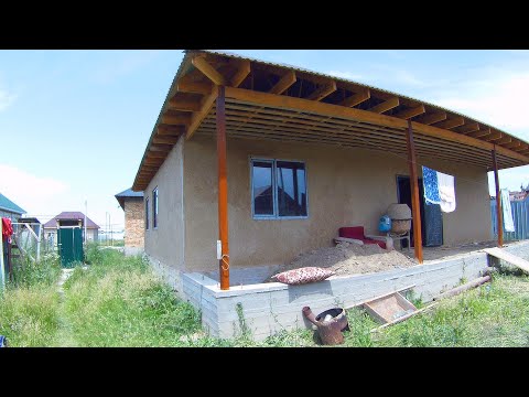 Видео: МПС Алматы. КАРКАСНО  камышитовый ДОМ 11х11 м. Продолжение истории.