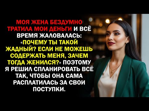Видео: Моя жена бездумно тратила мои деньги и всё время жаловалась: «Почему ты такой жадный? Если не...