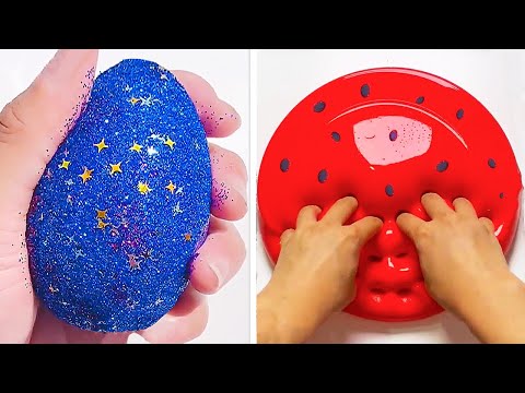 Видео: Удовлетворяющая слизь ASMR | Расслабляющее видео слизи # 1045