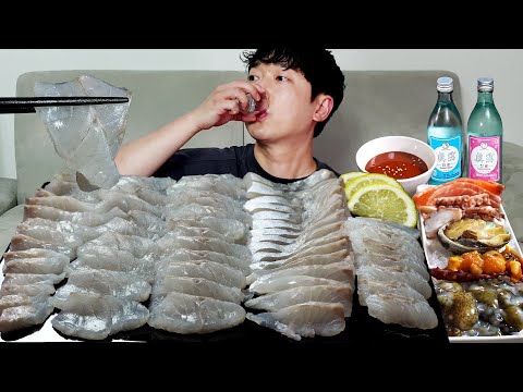 Видео: Свежие сашими (бас) MUKBANG REALSOUND ASMR EATINGSHOW