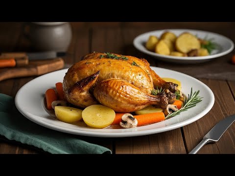 Видео: Im Ofen gebackenes Hähnchen mit Apfel und Gemüse #food #chicken #cooking #рецепты