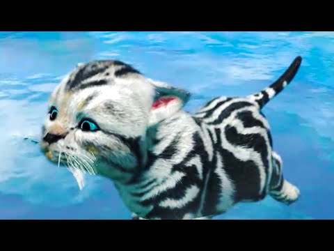 Видео: Новый Симулятор Кота с Кидом #1 Cat Simulator 2 Серый ползучий Кот - Пурумчата