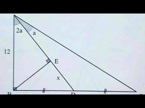 Видео: Тікбұрышты үшбұрышқа қатысты қызық есеп //  Тригонометриялық әдіс