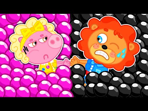 Видео: Маша и Леопольд. Цветные шарики. Соревнование - Серии для всей семьи - Lion Family на русском