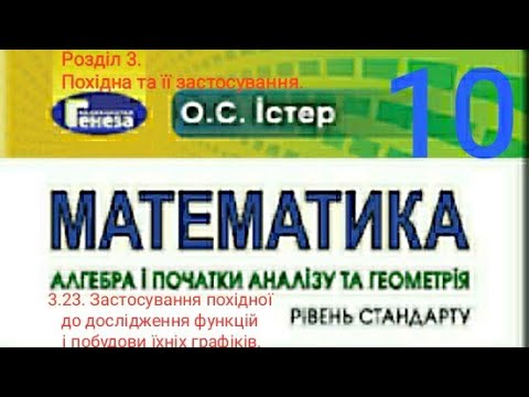 Видео: 3.23. Застосування похідної до дослідження функцій і побудови їхніх графіків. Алгебра 10 Істер