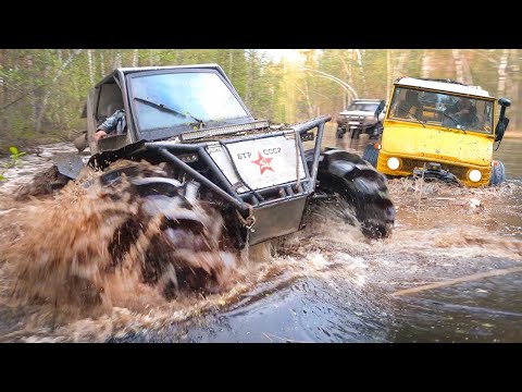 Видео: ОНИ РВУТ БЕЗДОРОЖЬЕ! Оффроуд Монстры ГРУЗОВИК Unimog 45" Ford Bronco 50" и багги БТР на 50" колёсах