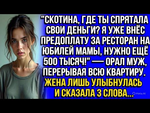 Видео: "СКОТИНА, ГДЕ ТЫ СПРЯТАЛА ДЕНЬГИ? Я УЖЕ ПРЕДОПЛАТУ ЗА РЕСТОРАН НА ЮБИЛЕЙ МАМЫ, НУЖНО ЕЩЁ 500 ТЫСЯЧ!"