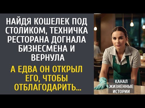 Видео: Найдя кошелек под столиком, техничка ресторана догнала бизнесмена и вернула… А едва он открыл его…