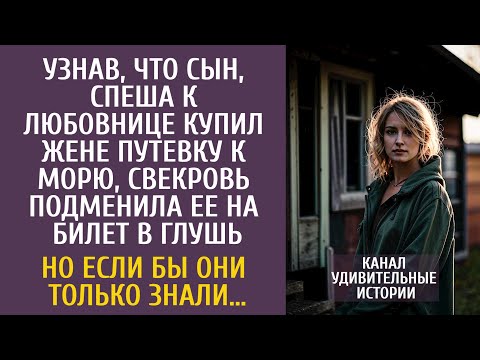 Видео: Узнав, что сын, спеша к любовнице купил жене путевку к морю, свекровь подменила ее на билет в глушь…