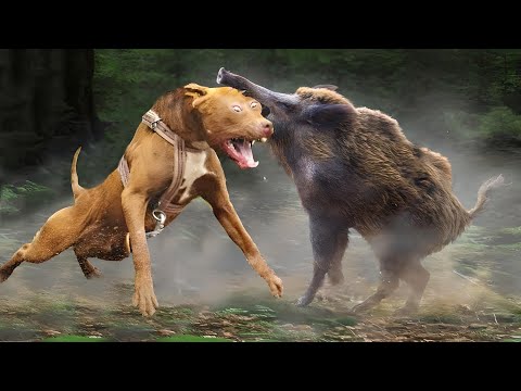 Видео: ДИКАЯ СВИНЬЯ УНИЧТОЖАЕТ ХИЩНИКОВ. Сумасшедшие Битвы Кабана Снятые На Камеру.