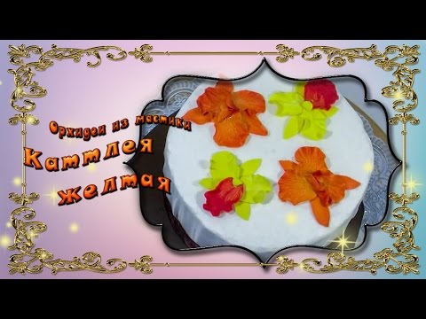 Видео: Орхидея из мастики. Каттлея желтая