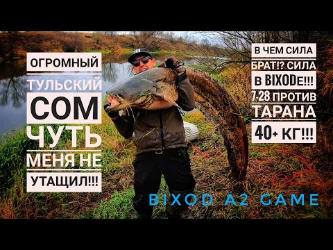 Видео: Что будет если СОМ на 40кг+ клюнет на спиннинг до 28 гр.!!! Тульский монстр из Упы на воблер!!!