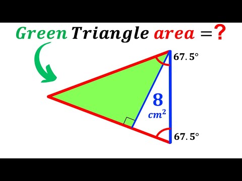 Видео: Можете ли вы найти площадь закрашенного зеленым треугольника? | (Обоснуйте) | #математика #матема...