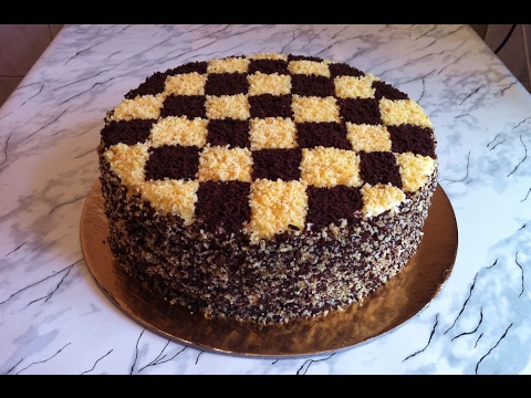 Видео: Торт "Шахматный" / Шахматный Торт / Chessboard Cake / Авторский Рецепт / Пошаговый Рецепт