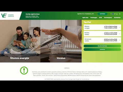Видео: Оплата счетов в один клик: новая система самообслуживания от Visagino Energija