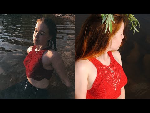 Видео: Вяжем кроп-топ крючком// подробное объяснение как я вязала