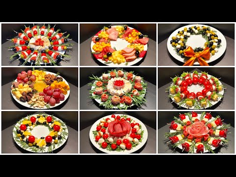 Видео: Рождественская ЗАКУСОЧНАЯ ТАРЕЛКА для ваших гостей! 9 вариантов красивой подачи закусок на праздник!