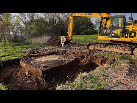 Видео: Снос двух бетонных фундаментов за один день