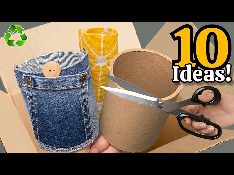 Видео: Преображение рулонов картона и обрезков ткани 😱♻️10 гениальных идей переработки, которые вас поразят