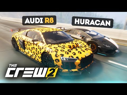 Видео: AUDI R8 ПРОТИВ LAMBORGHINI HURACAN! - THE CREW 2