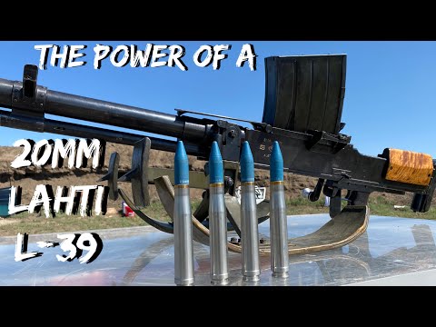 Видео: Мощь 20-мм винтовки Lahti L-39