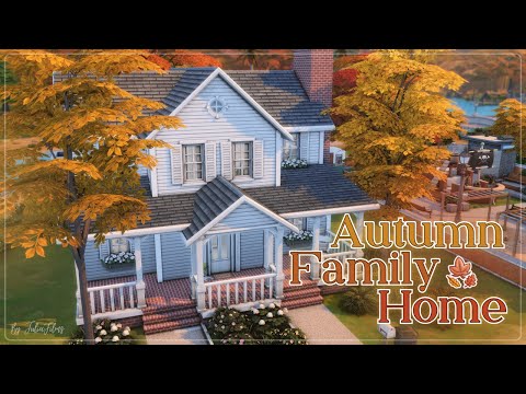 Видео: Осенний семейный дом🍁│Строительство│Autumn Family Home│SpeedBuild│NO CC [The Sims 4]