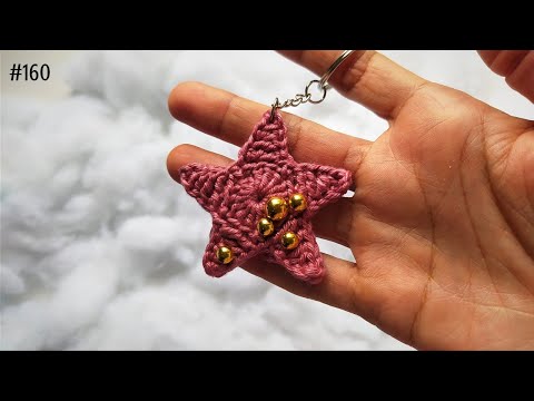 Видео: сложный брелок крючком - жемчужная звезда (подзаголовок)