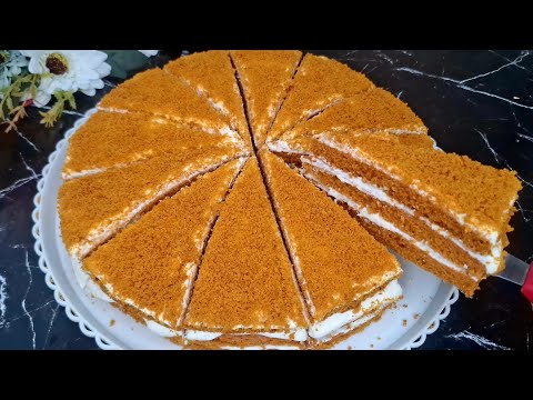 Видео: МЕДОВИК за 30 минут!Простой рецепт без раскатки коржей / Honey Cake recipe/