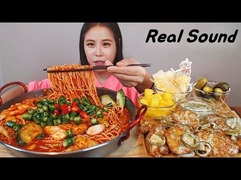 Видео: [Sub]/ [ Bibimguksu ] [ Майонезская цыплята ]   /Mukbang eating show yummy