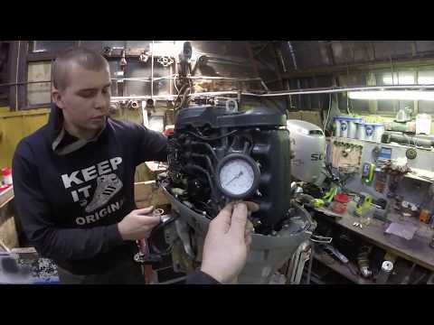 Видео: Замер компрессии на лодочном моторе Honda 50 из Салехарда