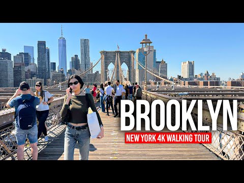 Видео: БРУКЛИН, Нью-Йорк 🇺🇸 Пешеходная экскурсия в 4K | От DUMBO до центра и Бруклинского моста